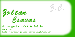 zoltan csavas business card