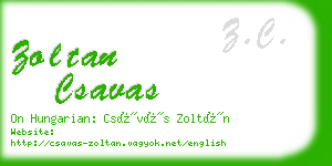 zoltan csavas business card